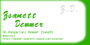 zsanett demmer business card